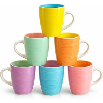 Cloud Nine Hand Painted Stoneware Mug Set