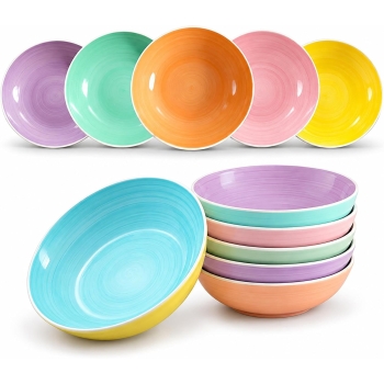 Cloud Nine Hand Painted Stoneware Pasta Bowl Set
