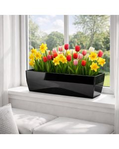 Black Milano Trough Planter