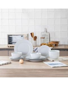 Timeless Plain White Porcelain Dinner Set