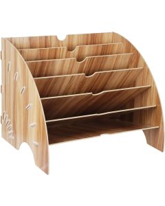 Fan Style 6 Compartment A4 Document Magazine File Holder