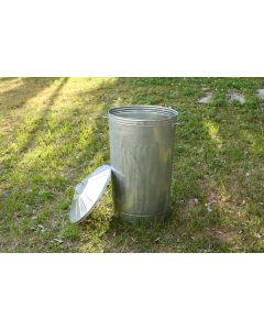 180L Galvanised Metal Bin & Locking Lid