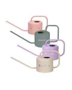 simpa Small Colour Metal 1.1L Indoor Watering Can with Long Easy Pour Spout