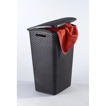 Curver My Style Anthracite Grey Laundry Basket Hamper with Lid