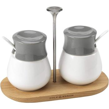 Cole & Mason Condiment Pots and Board 