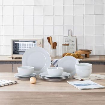 Timeless Plain White Porcelain Dinner Set