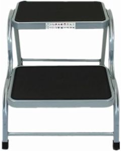 2 Step Stool Metal Anti Slip Rubber Mat Stool