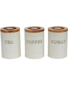 Antique Cylindrical Shaped Metal Storage Canisters