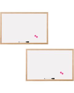Magnetic Dry Wipe Whiteboard with Wood Frame