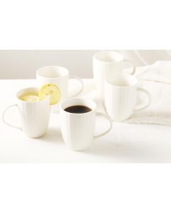 Porcelain White Elegant Mug Set