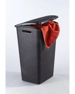 Curver My Style Anthracite Grey Laundry Basket Hamper with Lid