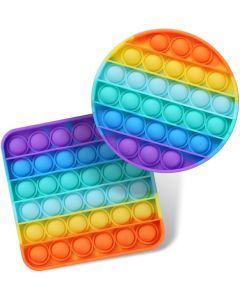 Colourful Large Silicone Rainbow Bubble Pop Fidget 