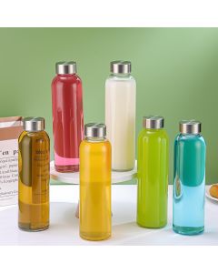 Reusable Leakproof Glass Bottles With Stainless Steel Lids