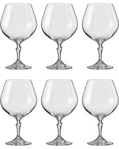 Fine Blown Bohemia Crystal Brandy Cognac Glasses