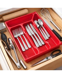 Cutlery Tray 4 Compartment Flatware Organiser Drawer Insert