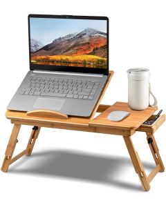 Laptop Notebook Bamboo Table Adjustable Portable