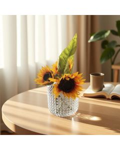 Tabletop Centrepiece Clear Bubble Glass Modern Vase