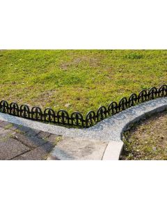 Black Plastic Fleur-De-Lis Garden Lawn Decorative Edging Border