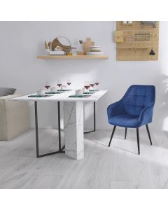 Velvet Modern Contemporary Tub Accent Dining Chairs