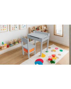 Children's Wooden Lift Up Lid Desk & Storage Drawer Chair Set
