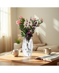 Tabletop Centrepiece Vintage Clear Glass Floral Arrangement