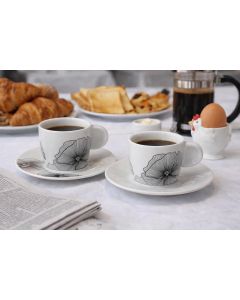 Porcelain Coffee Cup 150ml & Saucer Set