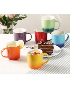 Multi-Coloured Rainbow Stoneware Mugs