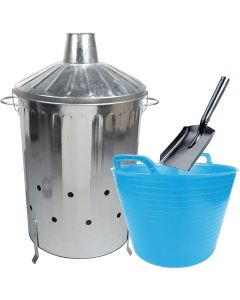 Metal Incinerator with Special Locking Lid, shovel & Flexi Tub