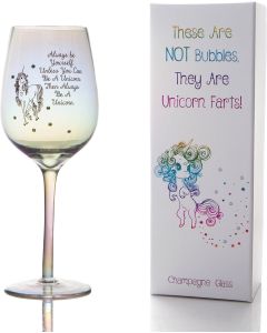 Boxer Gifts Unicorn Lustre Effect Sparkly Glass with Diamante
