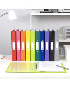 4 Ring Binder Folder Set Assorted Colours