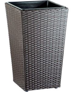 Handmade Poly Rattan Large Black Weave Planter & Insert Pot