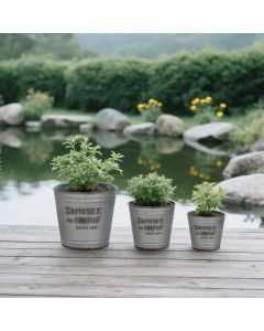 S'Amuser en Chemin French Vintage Style Shabby Chic Plastic Planters
