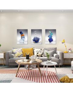 3 Panel Canvas Wall Art – Abstract Cubes