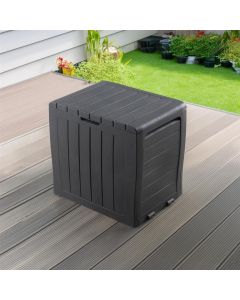 Wood Panel Effect Plastic Garden Storage Box