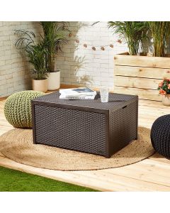 Keter Allibert Arica rattan effect Coffee Table with storage 