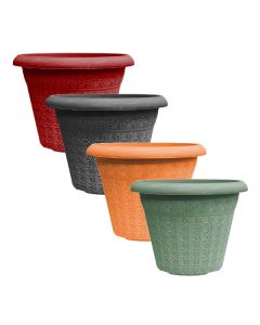 Geometric Petals Plastic Plant Pots