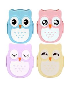 Bright Owl Shape Food Container Sealed Lunch Box Two Grids