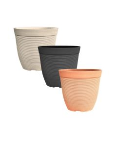 Rustic Ridge Plastic Planter Pots