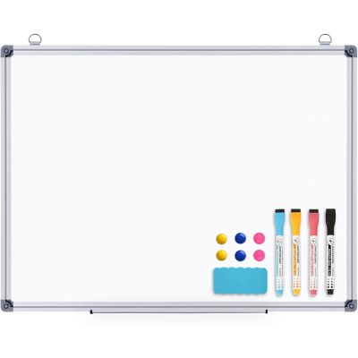 Simpa Magnetic Dry Wipe Whiteboard with Silver Aluminium Frame and Pen Tray