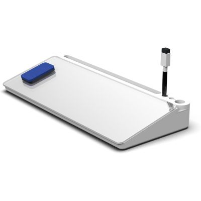 simpa Desktop Dry Wipe Whiteboard with Storage, Eraser & Marker Pen