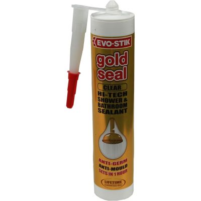 Evo-Stik Serious Gold Seal Clear Hi-Tech Shower Bathroom and Kitchen Sealant