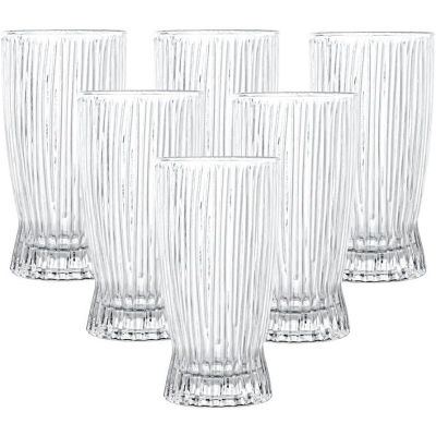 Vintage Stripes Highball Drinking Glasses
