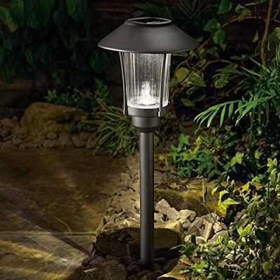 Solar Powered Graphite Coloured Glass & Aluminium Post Light 