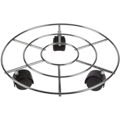 Chrome Plant Transporter Pot Mover