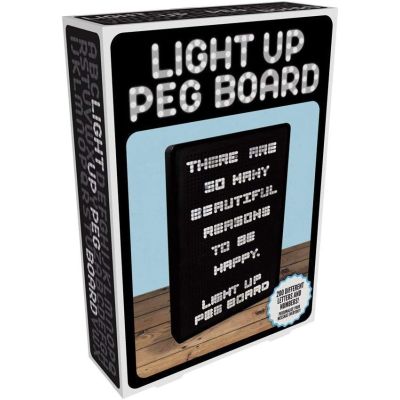 Light Up Peg Board Novelty Personalised Message Board