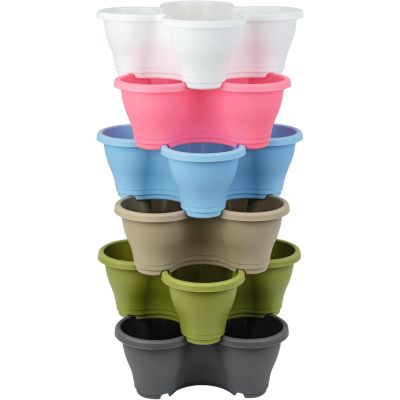 Quad-Pot Stackable Planters