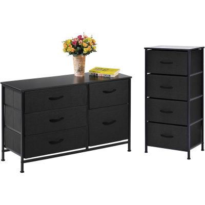 Chest of Drawers - Fabric Storage Tower Set with 4 & 5 Drawers Combination