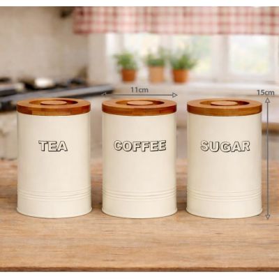 Antique Cylindrical Shaped Metal Storage Canisters