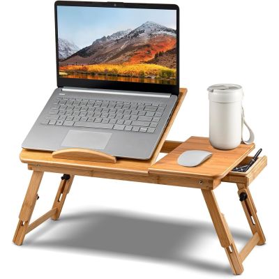 Laptop Notebook Bamboo Table Adjustable Portable