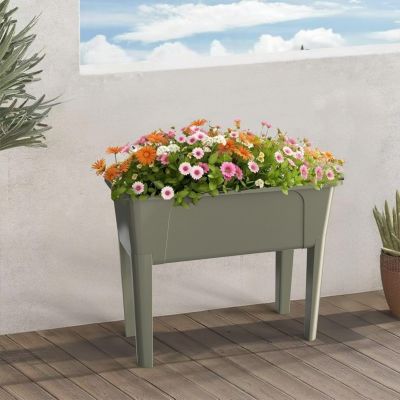 Raised Bed Plastic Trough Planter